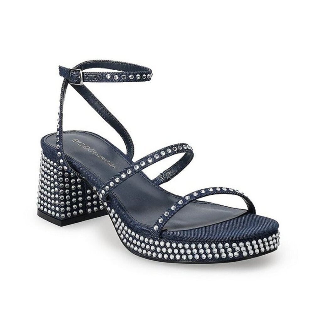 BCBGeneration Lissena-2 Women's Rhinestones Platform Sandals Size 6 MSRP $109
